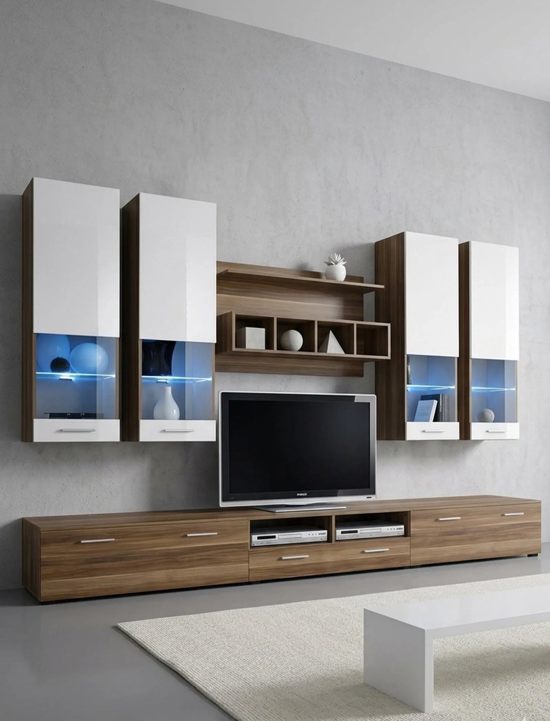 Холна секция Doreto-Walnut - White
