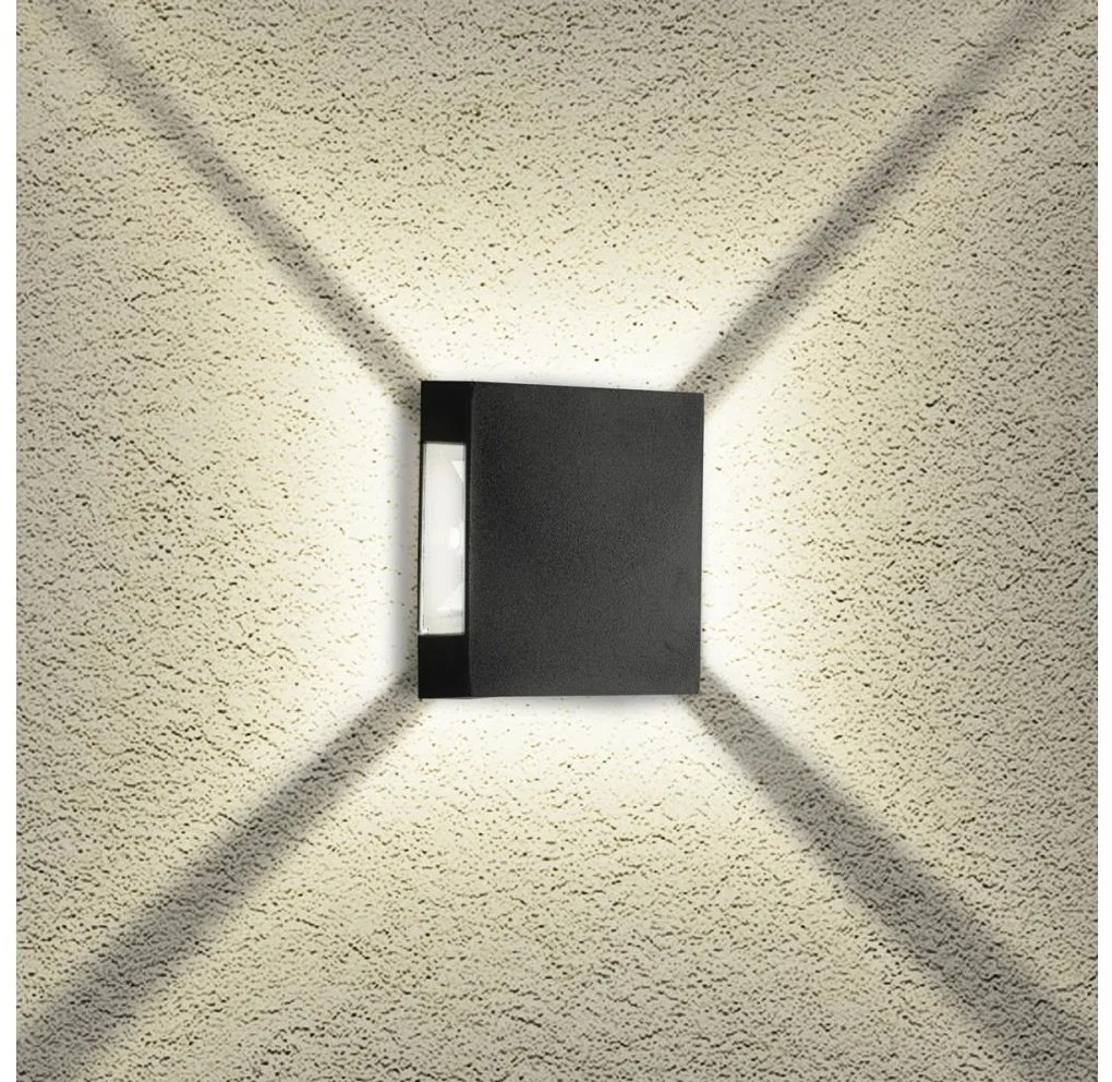 Brilagi - LED външна стенна лампа QUADRAY LED/4W/230V черна IP65