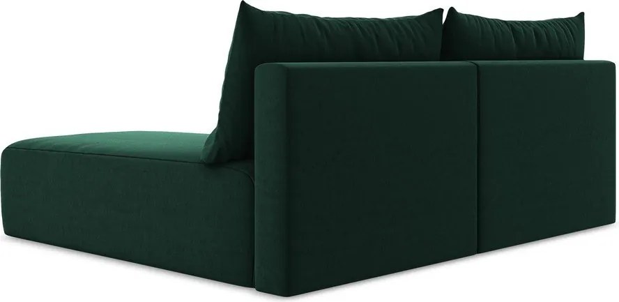 Тъмнозелен кадифен сгъваем/с място за съхранение ъглов диван (десен ъгъл) Kalena – Makamii
