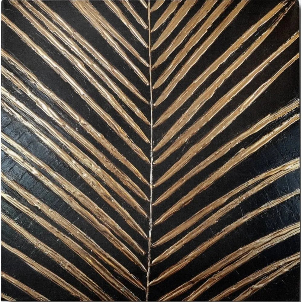 Ръчно рисувана картина 70x70 cm Palm Leaf – Wallity