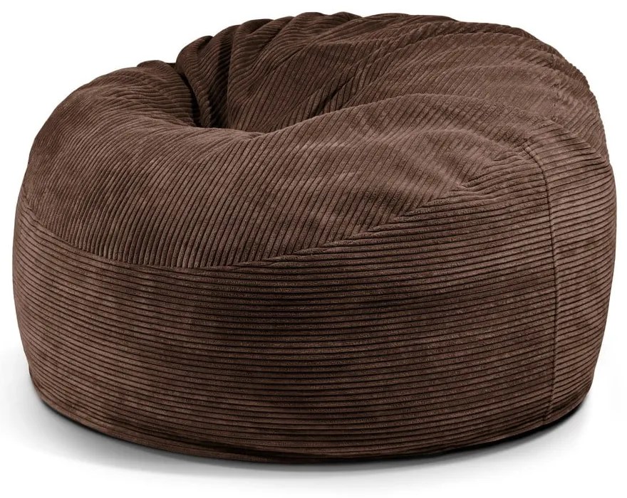 Тъмнокафяв пуф от рипсено кадифе Om 110 – SLOWDOWN