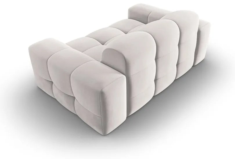 Светлосив кадифен диван 156 cm Kendal - Micadoni Home