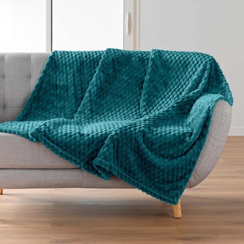 Синьо одеяло от микрофланела 125x150 cm Mini Frosty – douceur d'intérieur