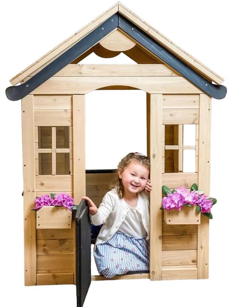 GINGER HOME Дървена къща за игра 140х112х108 см.