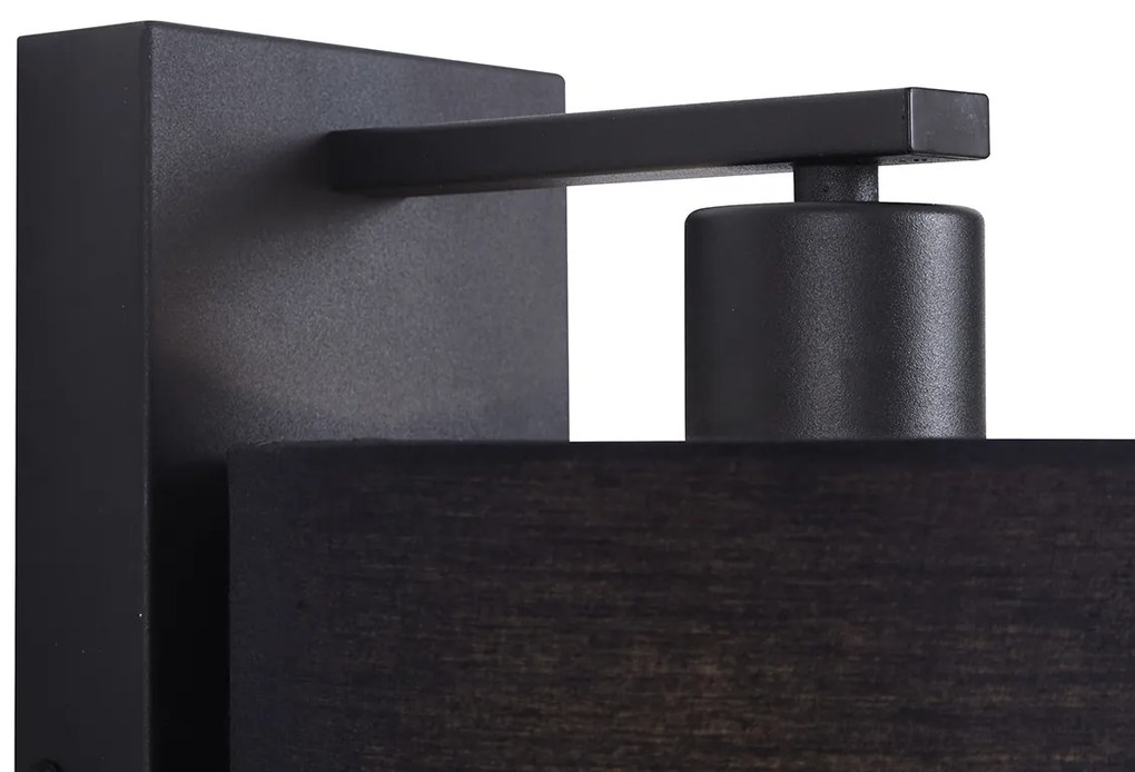 Модерна стенна лампа черна кръгла с лампа за четене - Puglia