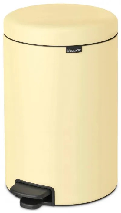 Кош за боклук с педал Brabantia NewIcon 649044, 20 л, Плавно затваряне, Противоплъзгаща основа, Жълт