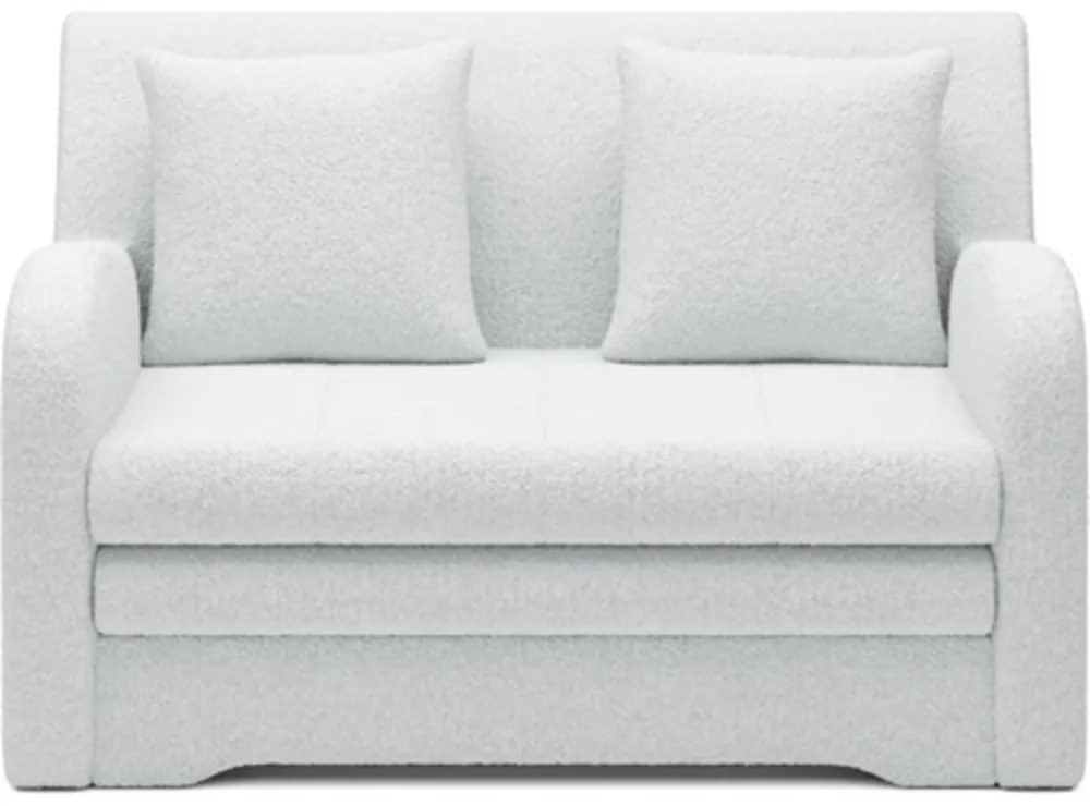 Бял разтегателен диван с място за съхранение от букле 130 cm Ario – ELTAP