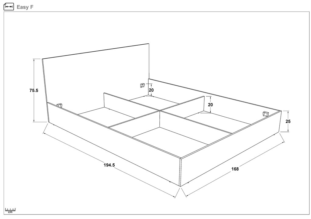 Спалня за матрак 164/190 Изи