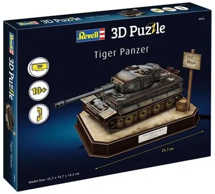 Пъзел, Revell, Германски танк &quot;Tiger I&quot; 3D, 200 части