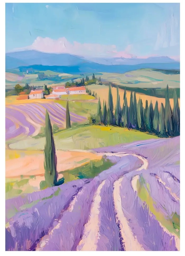 Картина 70x100 cm Purple Fields – Styler