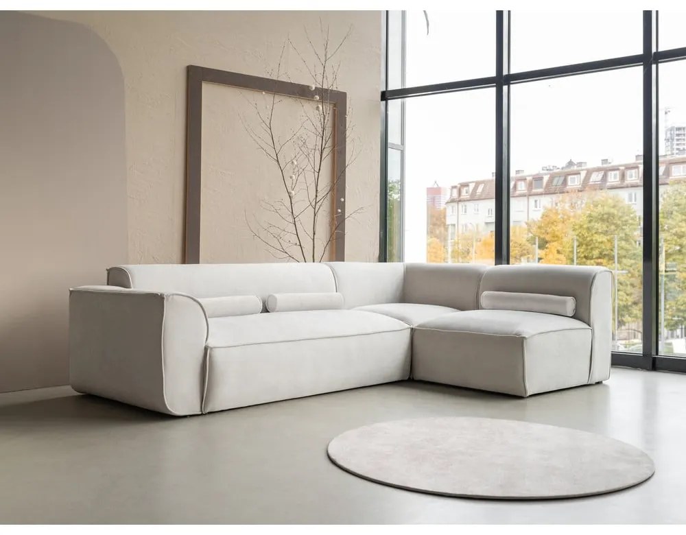 Кремав ъглов диван (десен ъгъл) Flex Felix – Miuform