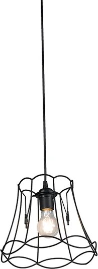 Ретро висяща лампа черна 20 см - Granny Frame