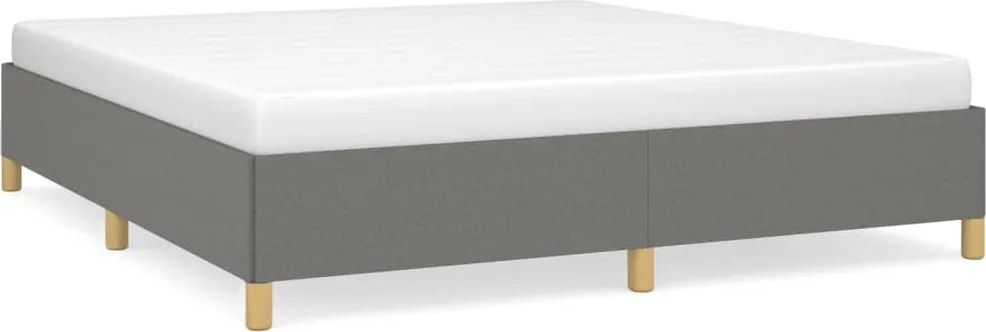 3120978 vidaXL Рамка за легло с пружини, тъмносива, 180x200 см, плат