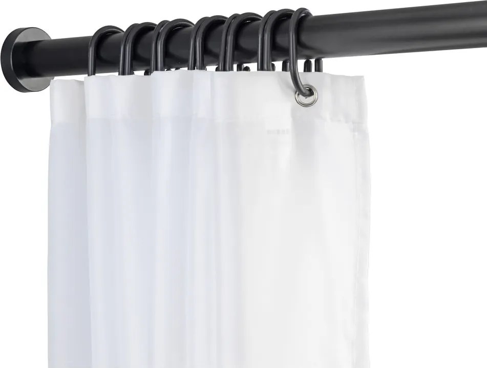 Черен телескопичен стълб за баня, дължина 110-185 см Luz - Wenko