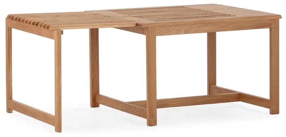 Масичка за кафе от масивен дъб в естествен цвят 60x70 cm Unai – MOME