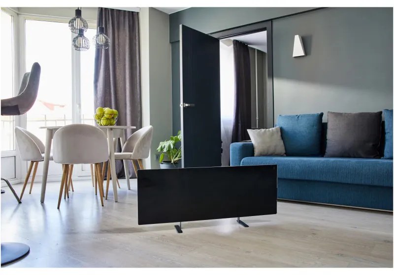 Разопакован: Електрически конвектор AENO AGH0002S, 700W, 30 м2, Мобилно приложение, Ултратънък, Wi-Fi, Черен