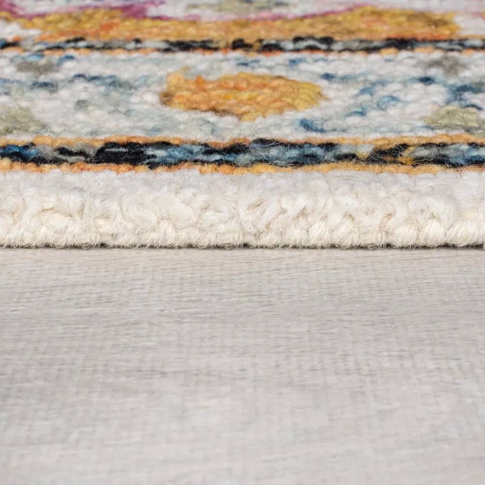 Жълт вълнен килим 170x120 cm Dahlia - Flair Rugs