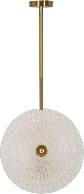 Висящо осветително тяло в златист цвят със стъклен абажур Glass – Mauro Ferretti