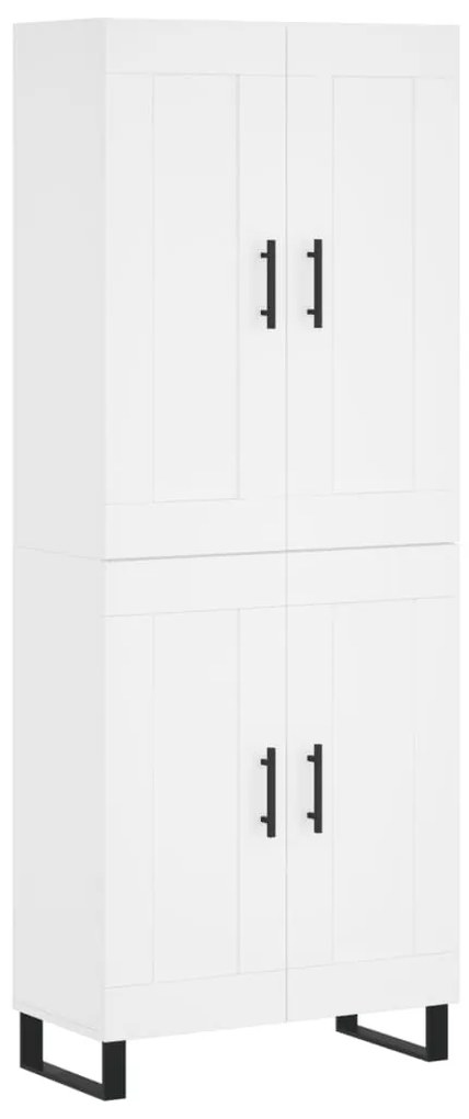 3199705 vidaXL Висок шкаф, бял, 69,5x34x180 см, инженерно дърво