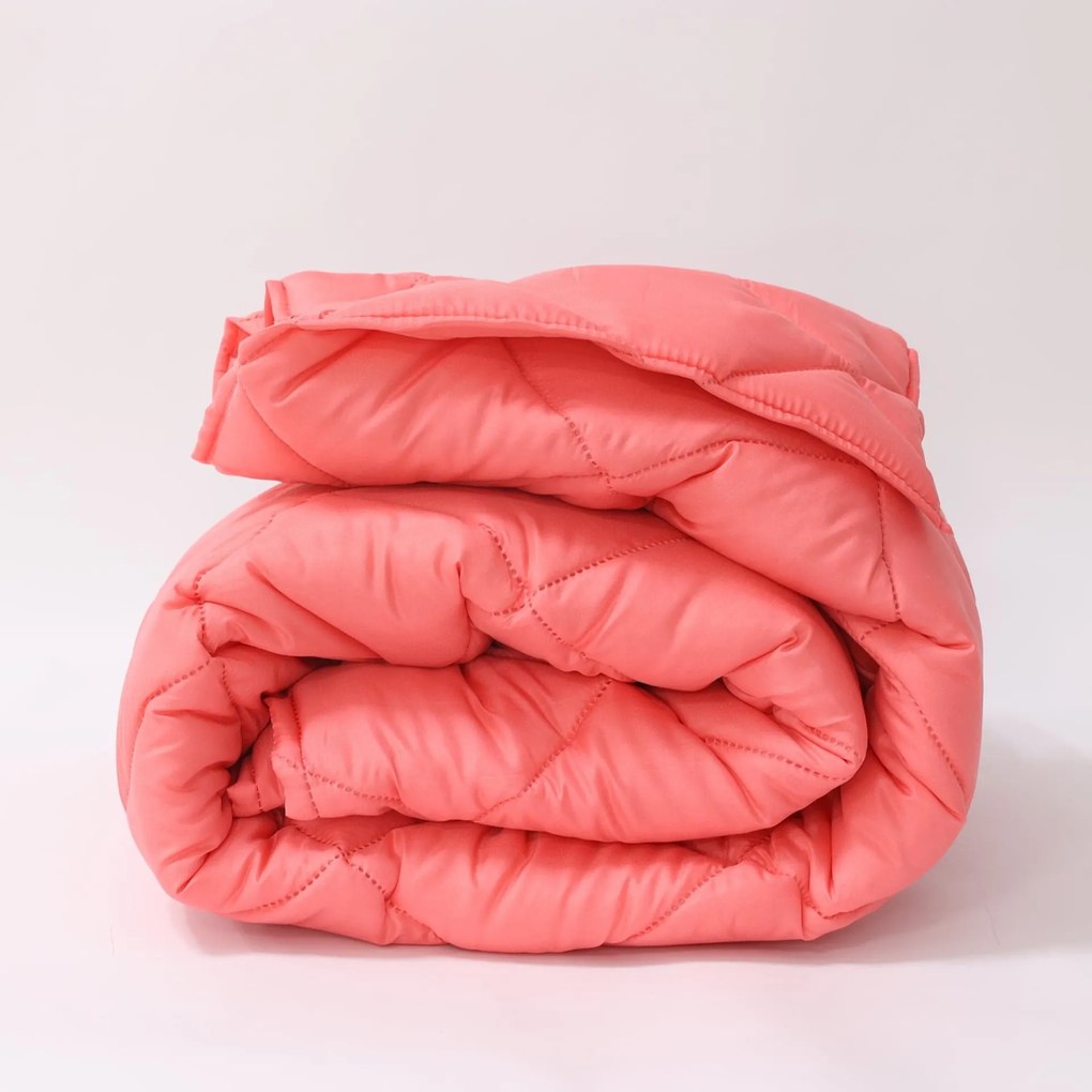 Лятна олекотена завивка за спалня Елинор Корал 200/210 см.