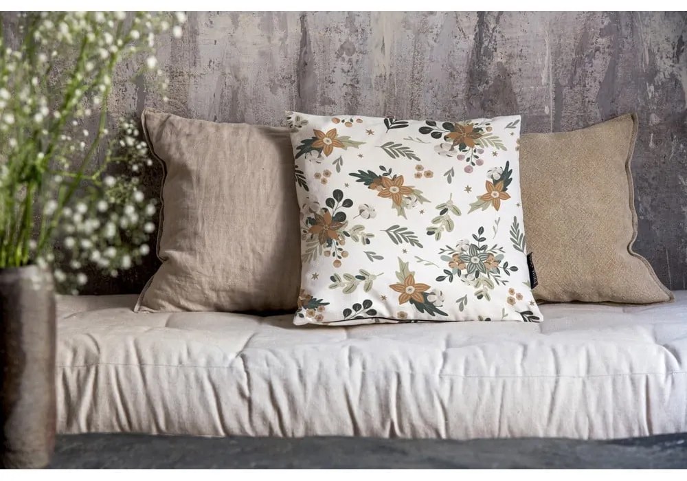 Калъфка за възглавница с коледен мотив 45x45 cm Festive Flowers – Butter Kings