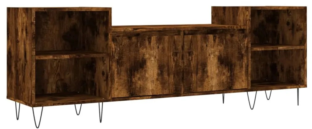 831345 vidaXL ТB шкаф, опушен дъб, 160x35x55 см, инженерно дърво