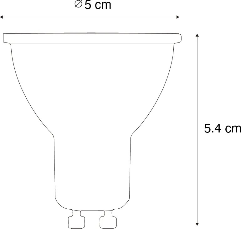Комплект интелигентни GU10 димируеми LED крушки 4.7W 400 lm 2700K-6500K вкл. Zigbee Smart Hub