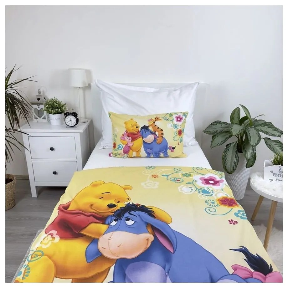 Памучно детско спално бельо за детско креватче 100x135 cm Winnie-the-Pooh – Jerry Fabrics