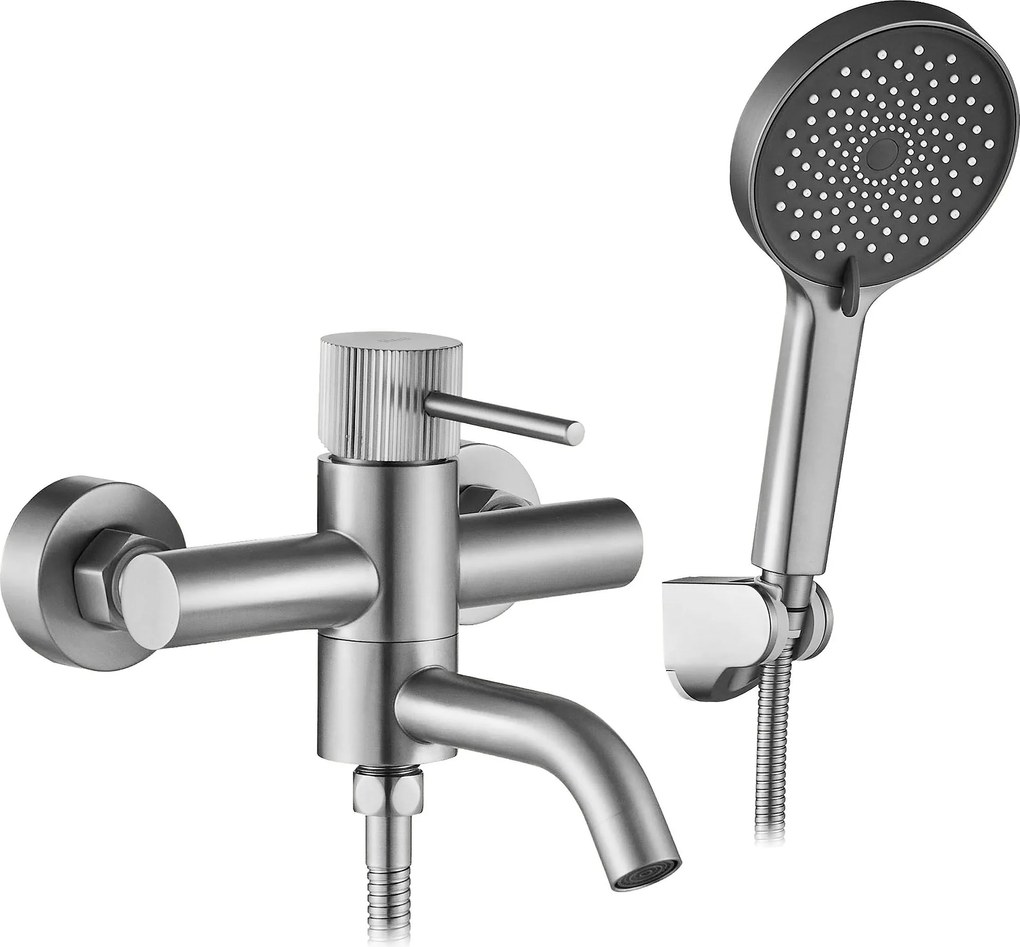 Смесител за вана Rea Lungo Stripe Brush Nickel