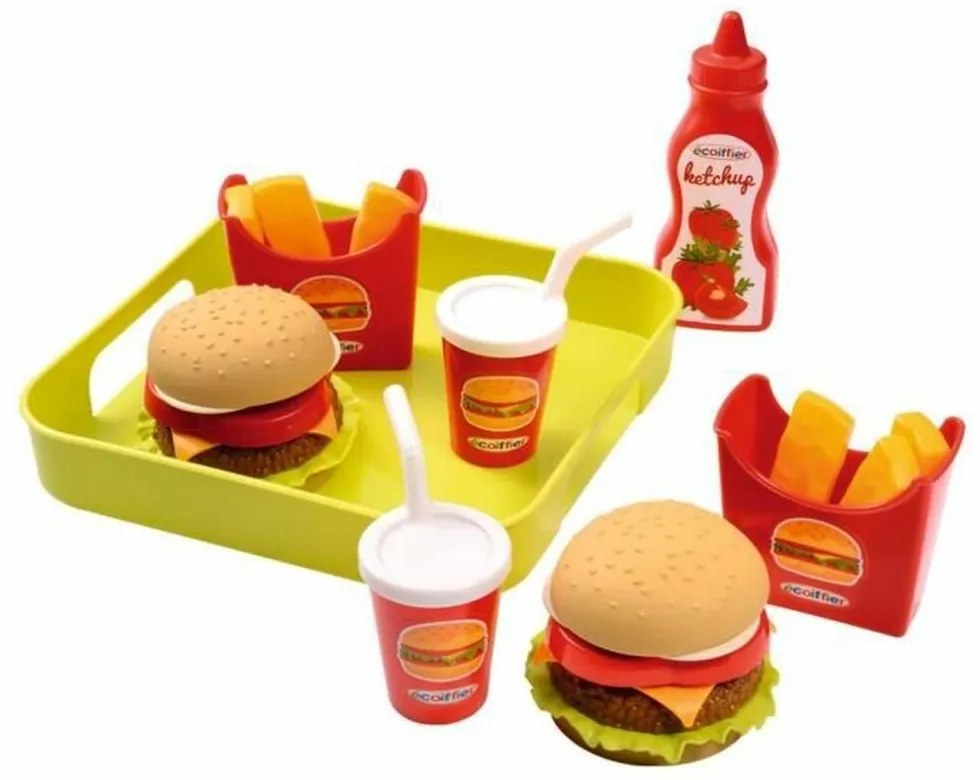 Комплект за Хранене Играчка Ecoiffier Hamburger Tray