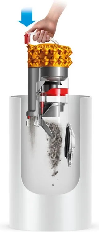 Прахосмукачка без торба Dyson Cinetic Big Ball Multi Floor 2 230278-01, 700W, 170AW, 0.8 л, Radial Root Cyclone, Автоматично изправяне при преобръщане, Никел/жълт