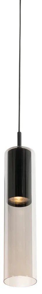 Модерен черен висящ аплик за релсова система 1-фазен - Iconic Lloyd