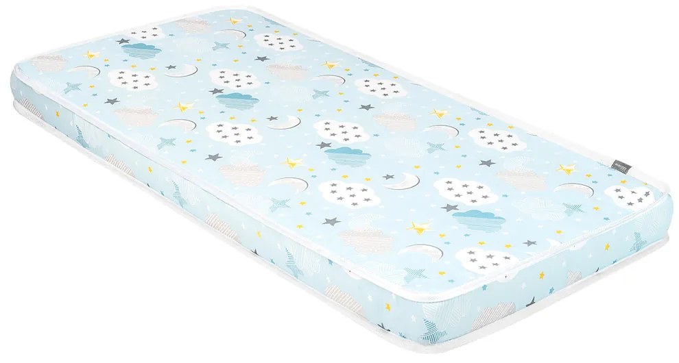 KIKKA BOO Матрак FANTASIA 60/120/9 см CLOUDS BLUE