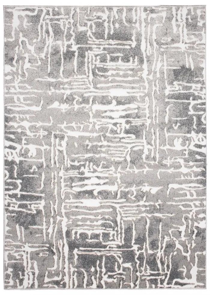 Сив дизайнерски килим с лек абстрактен модел Ширина: 200 см | Дължина: 300 см