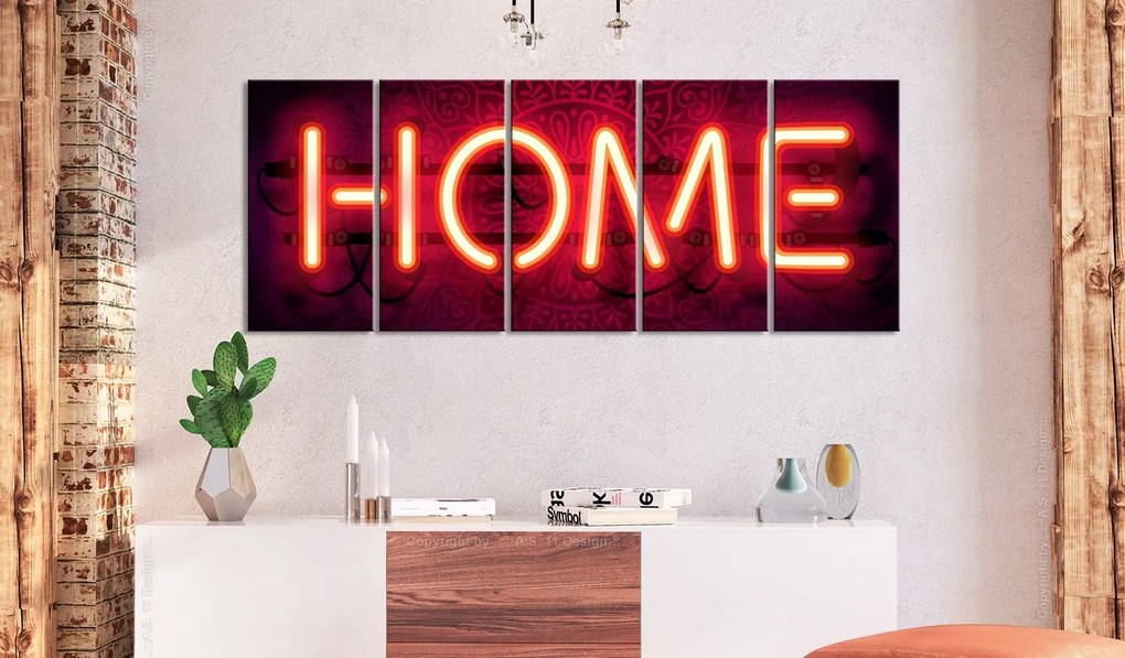 Печат върху платно - Home Neon 225x90