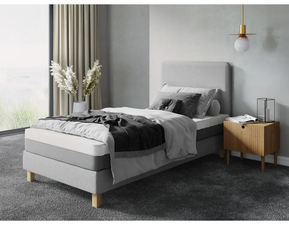 Светлосиво единично легло Lotus, 90 x 200 cm - Mazzini Beds