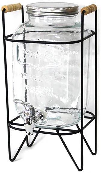 Стъклен диспенсър 4L с метална стойка (K9945-4)