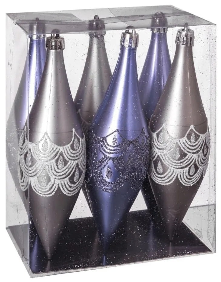 Коледни орнаменти в комплект от 6 броя Icicle - Casa Selección