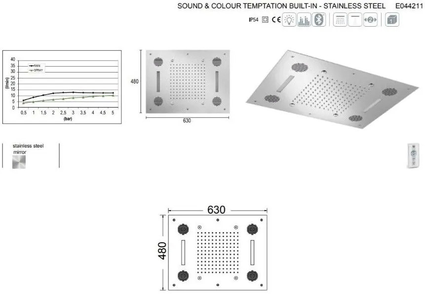 Душ слушалка Almar Sound &amp; Colour Temptation built-in-Xrwmio