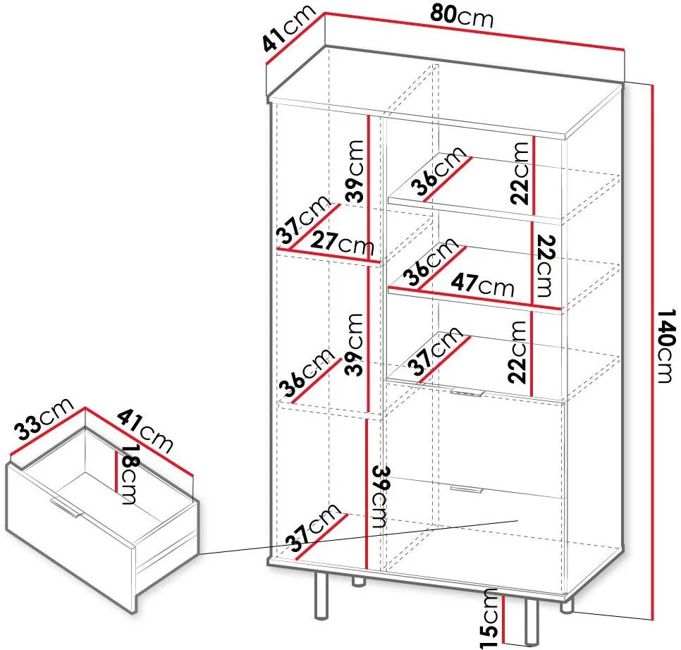 Вертикален шкаф Nubia mini-Mpez-Xruso