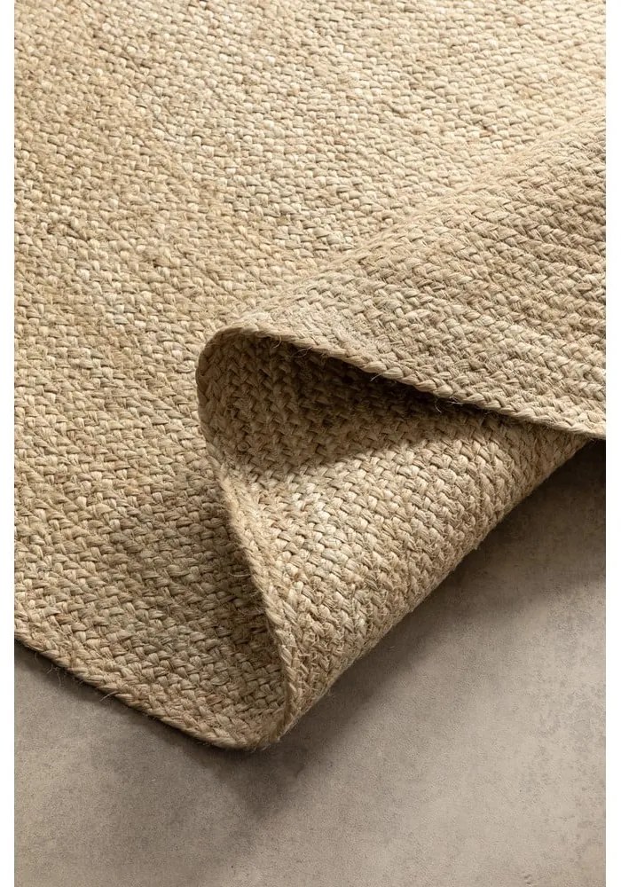 Двустранен ютен кръгъл килим в цвят слонова кост ø 100 cm Braided – Hanse Home