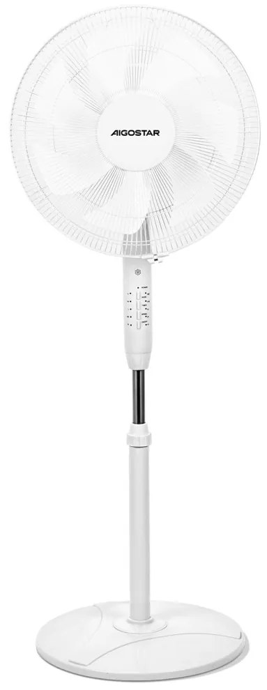 Aigostar - Стоящ вентилатор 60W/230V бял + + д.у.