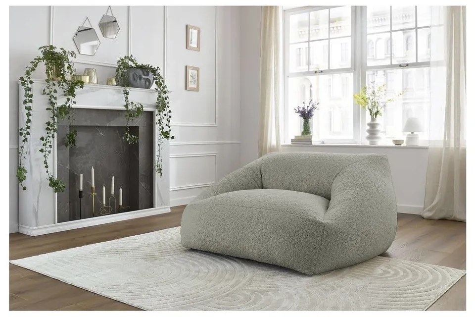 Светлосив пуф Lilibet – Bobochic Paris