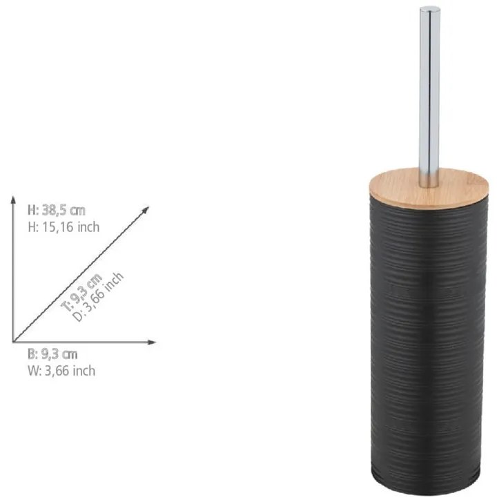 Черна пластмасова четка за тоалетна Lyon – Allstar