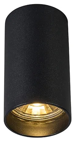 Интелигентен модерен прожектор черен вкл. WiFi GU10 - Tuba