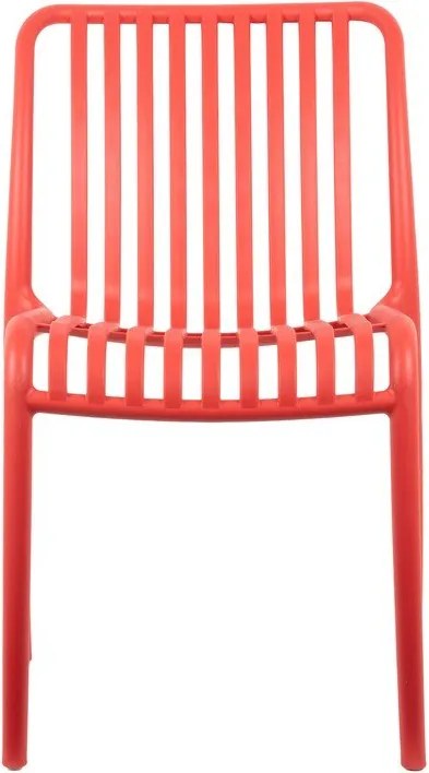 Светлочервен пластмасов трапезен стол Glee – Leitmotiv