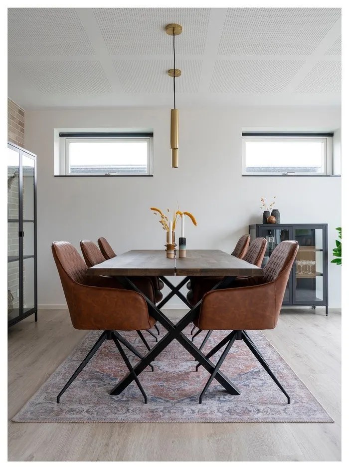 Светлокафяв тапициран трапезен стол Harbo – House Nordic