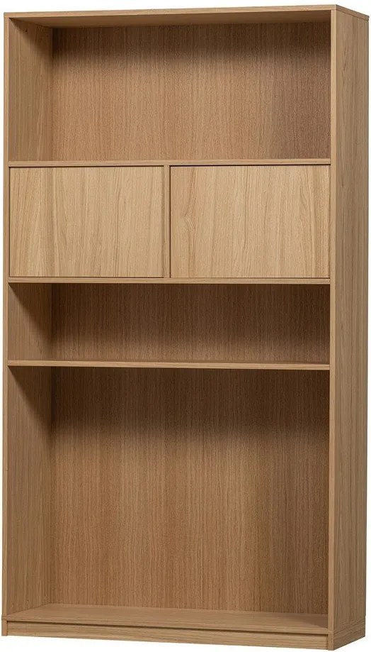 Модулна етажерка за книги с дъбов декор в естествен цвят 110x199 cm Modulair - vtwonen
