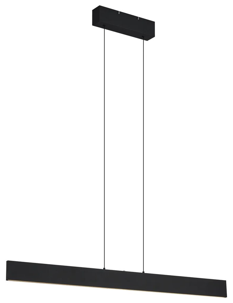 Модерен висящ лампион черен вкл. LED 3-степенно димируем Easylift - Straight