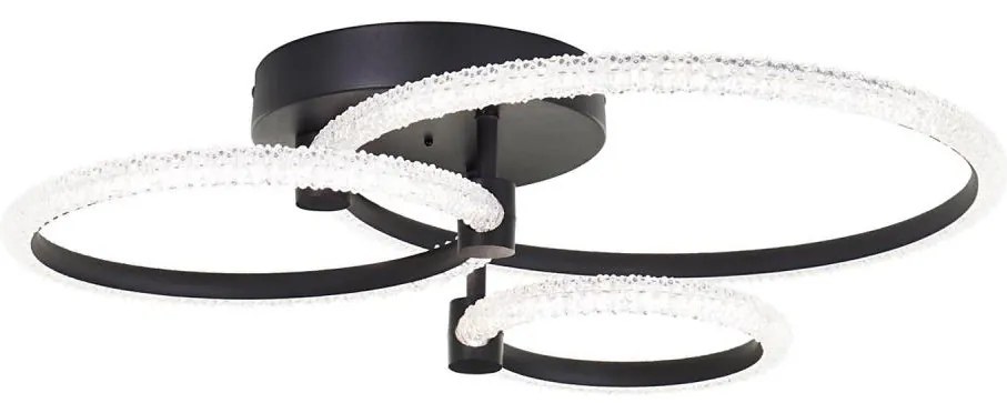 Brilliant - LED димируемо таванно осветително тяло AYDIN LED/34W/230V черно + дистанционно управление